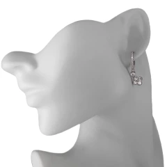 Серьги из серебра с фианитами