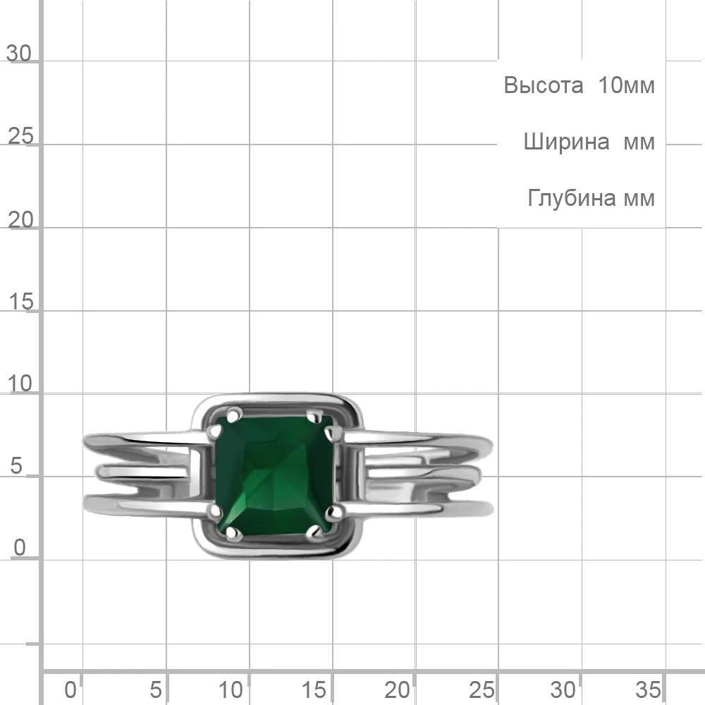 Кольцо из серебра с агатом