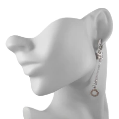 Серьги из серебра с цирконом