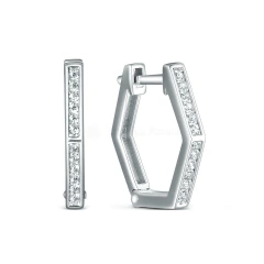 Серьги из серебра с фианитами