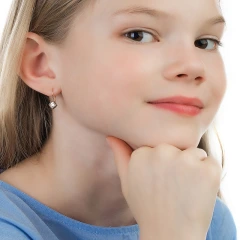 Серьги из красного золота 585 пробы с фианитами