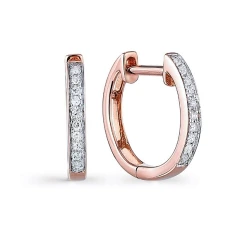 Серьги из красного золота с бриллиантами