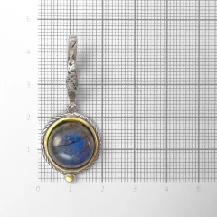 Серьги из серебра с лабрадоритом