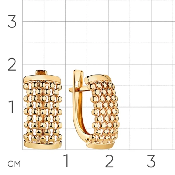 Серьги из красного золота