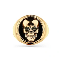 Печатка из красного золота «Череп»