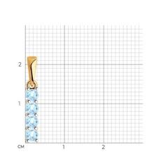 Подвеска из красного золота с топазом