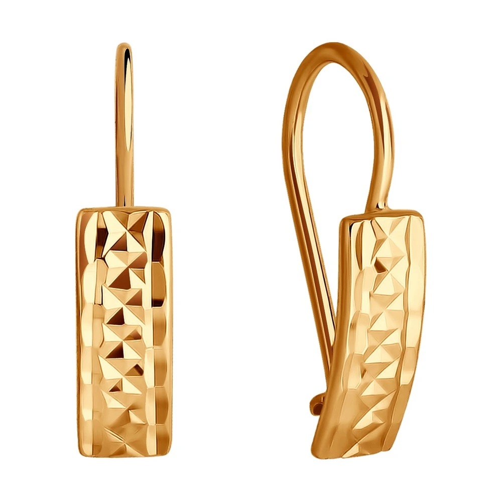 Серьги из красного золота
