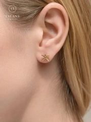 Серьги-пусеты из желтого золота