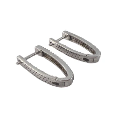 Серьги из серебра с фианитами