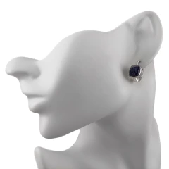 Серьги из серебра с авантюрином
