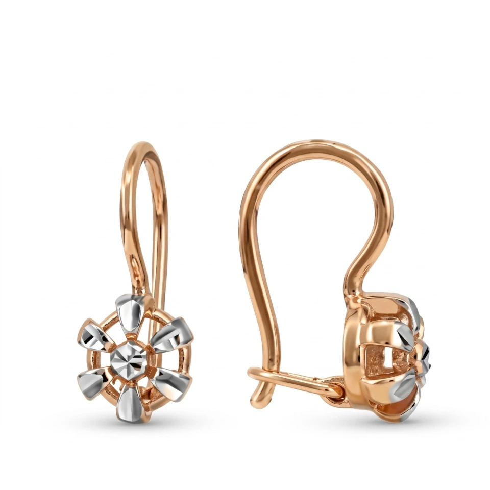 Серьги из красного золота 585 пробы