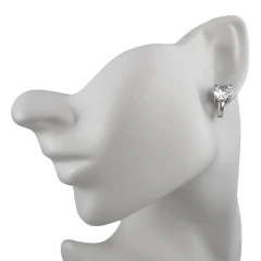 Серьги из серебра с фианитами