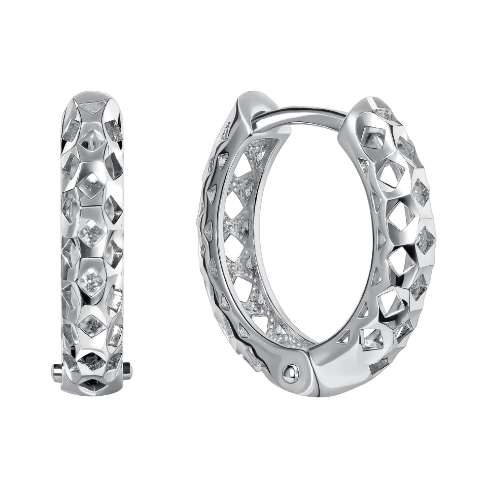 Серьги конго из серебра