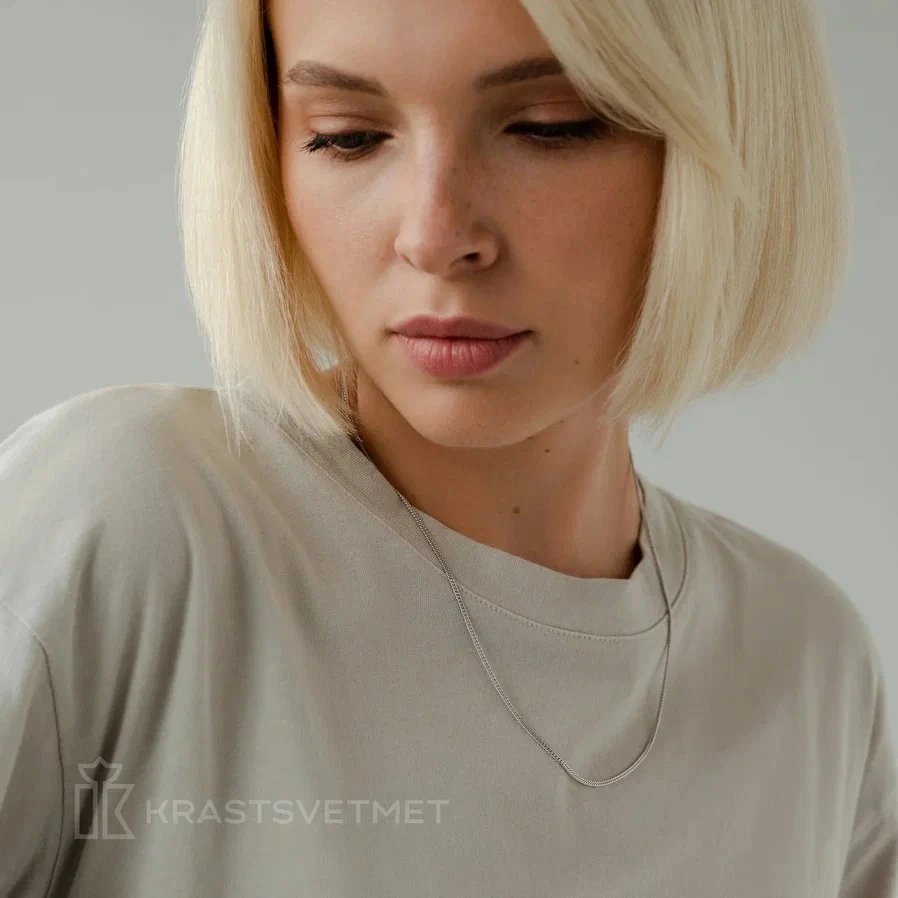Цепь из серебра 925, плетение «Панцирь»