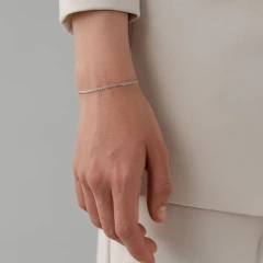 Браслет из белого золота, плетение «Love»