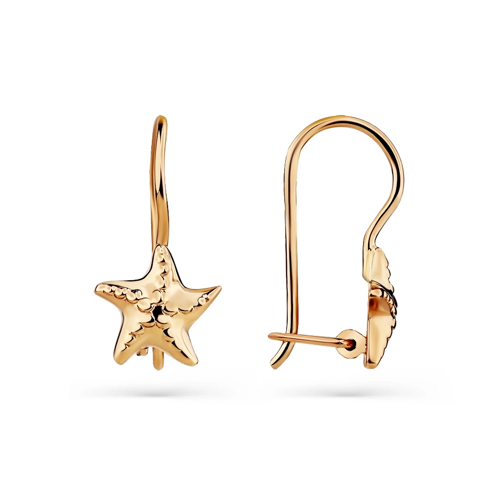 Серьги из красного золота 585 пробы