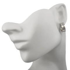 Серьги конго из серебра