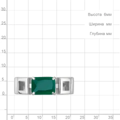Кольцо из серебра с агатом