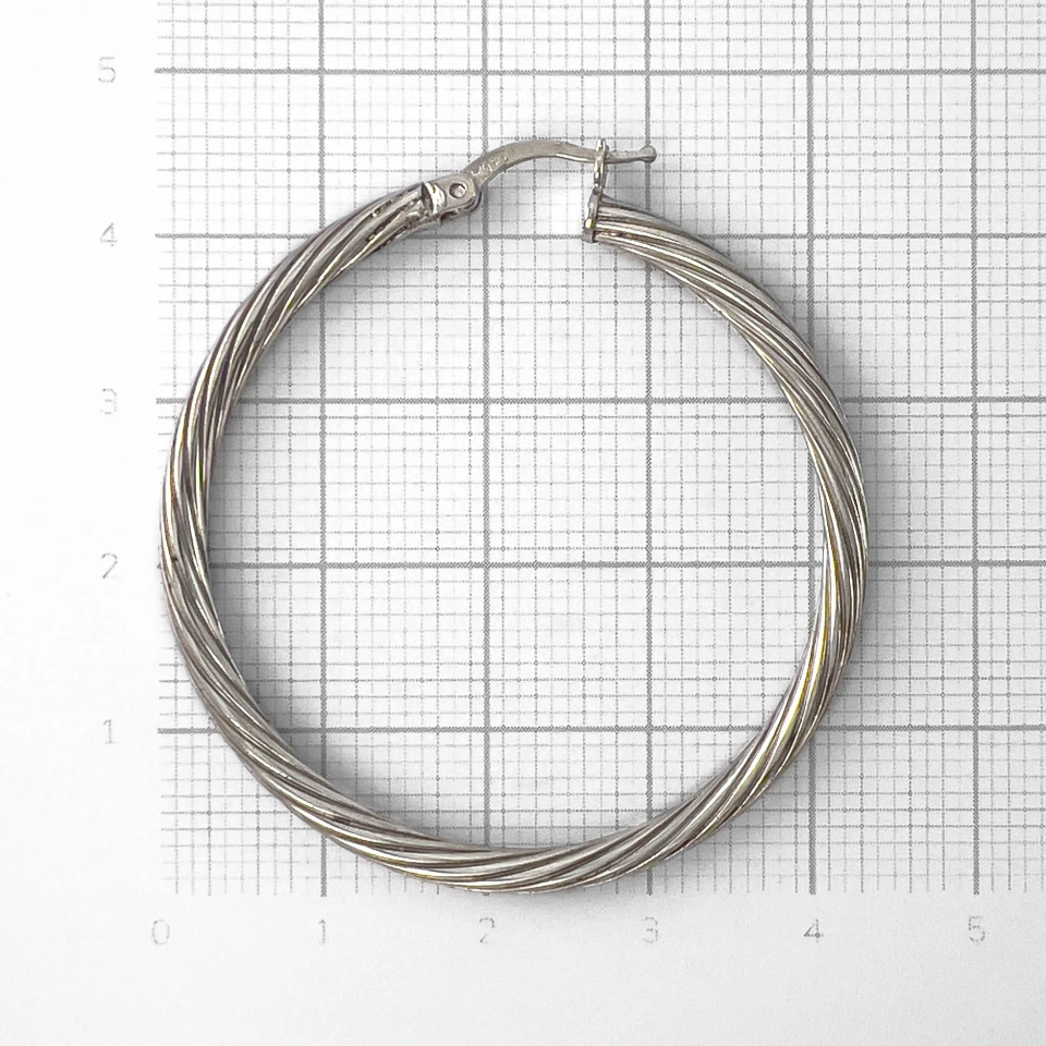 Серьги конго из серебра