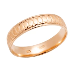 Обручальное кольцо из красного золота