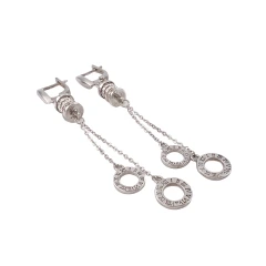 Серьги из серебра с цирконом
