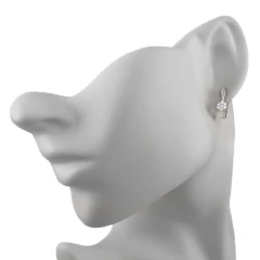 Серьги из серебра с цирконом