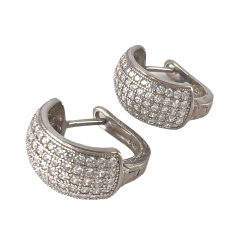 Серьги из серебра с фианитами