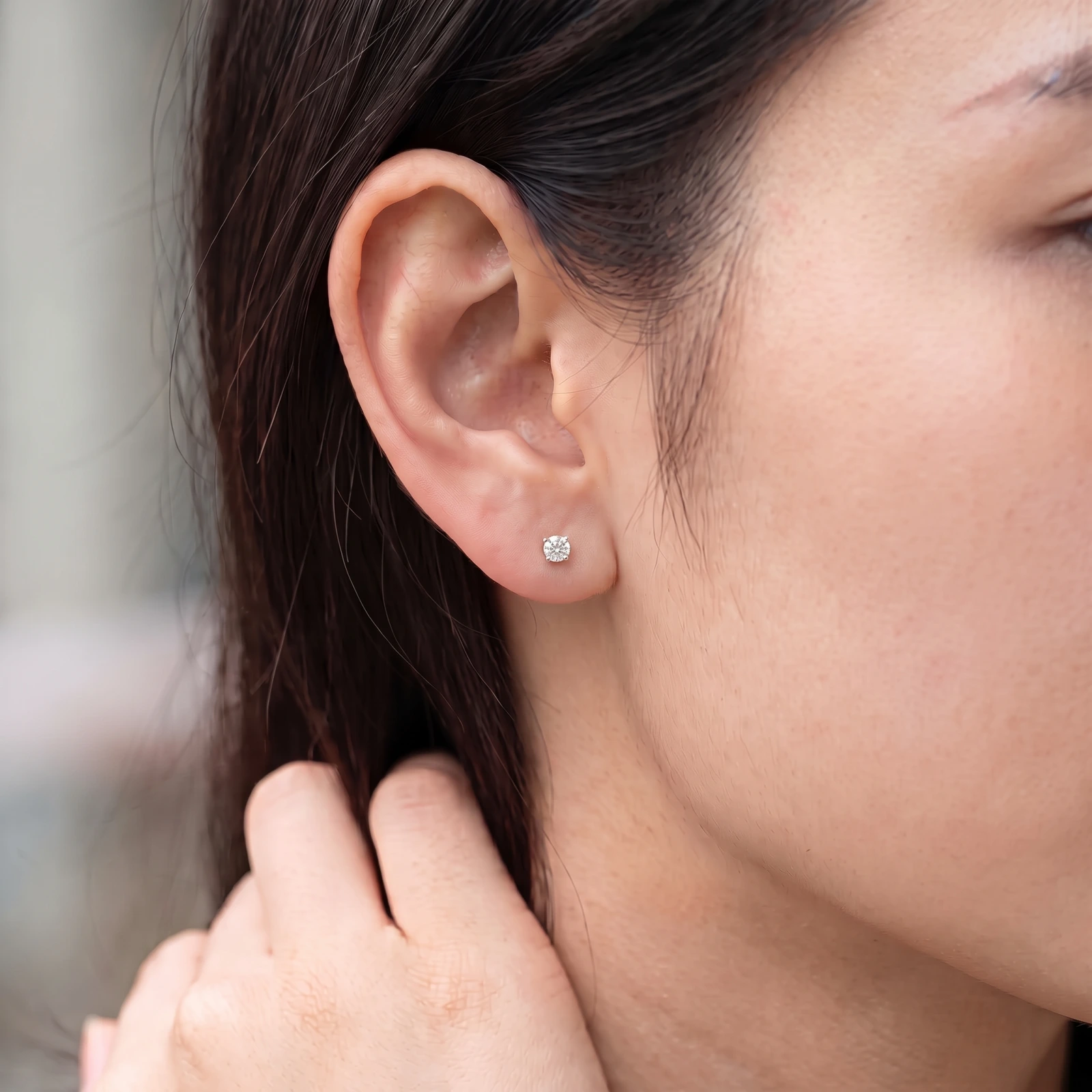 Серьги из красного золота с фианитами