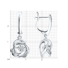 Серьги из белого золота с бриллиантами