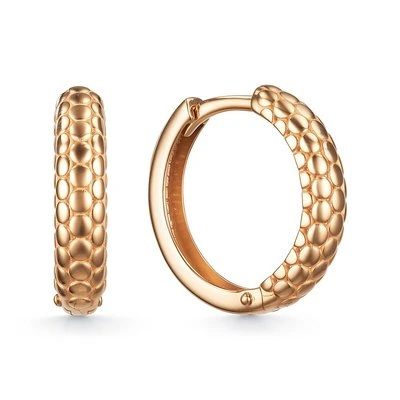 Серьги конго из красного золота