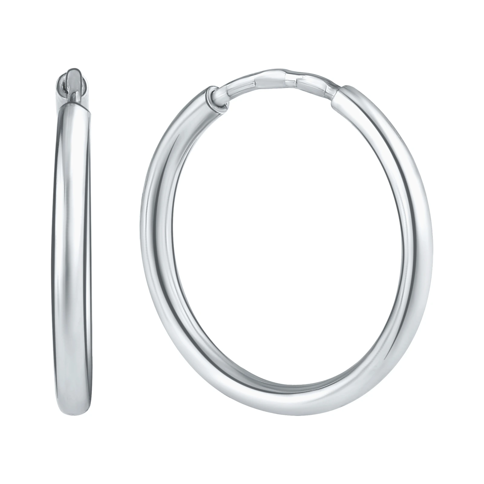 Серьги конго из серебра