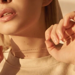 Цепь из красного золота 585, плетение «Сингапур»