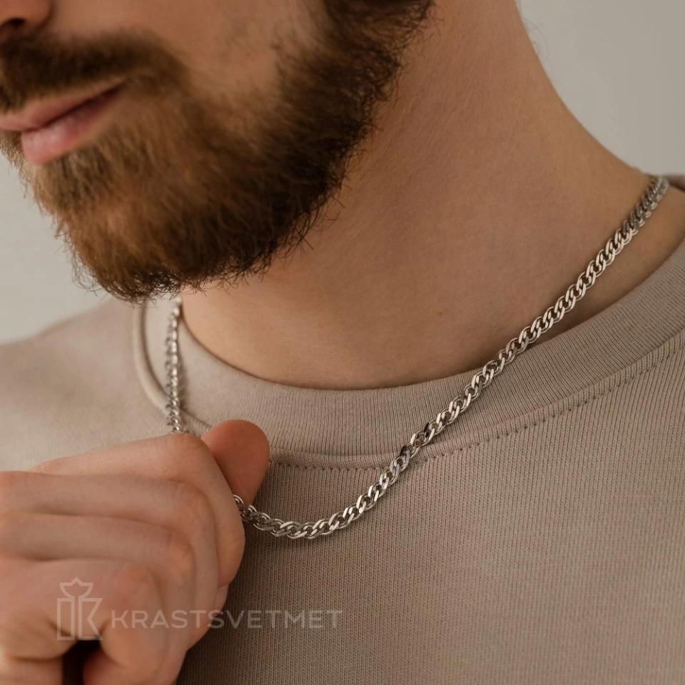 Цепь из серебра 925, плетение «Нонна»
