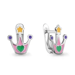 Серьги из серебра с эмалью
