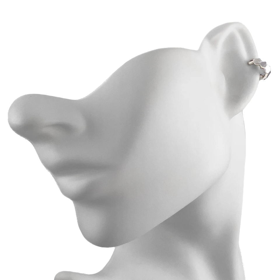 Серьга кафф из серебра
