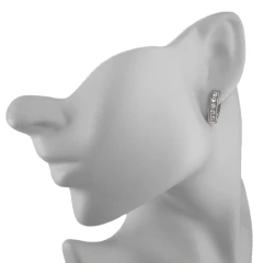 Серьги из серебра с фианитами