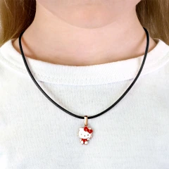 Подвеска «Hello Kitty» из красного золота 585 пробы с эмалью