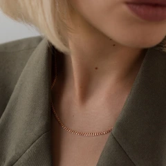 Цепь из красного золота 585, плетение «Love»