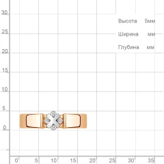 Кольцо из серебра с бриллиантами
