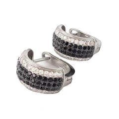 Серьги из серебра с цирконом