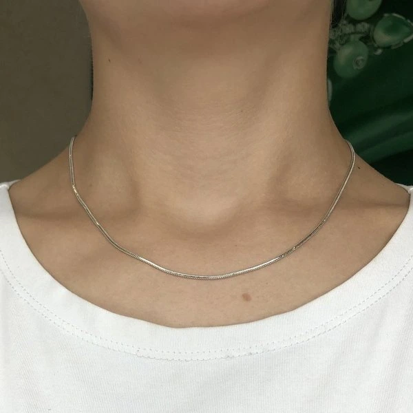 Цепь из серебра 925, плетение «Снейк»