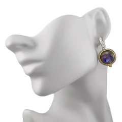 Серьги из серебра с лабрадоритом