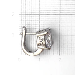 Серьги из серебра с фианитами