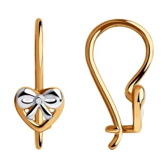 Серьги из красного золота 585 пробы