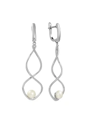 Серьги из серебра с жемчугом