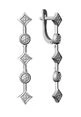 Серьги из белого золота с сапфирами и бриллиантами