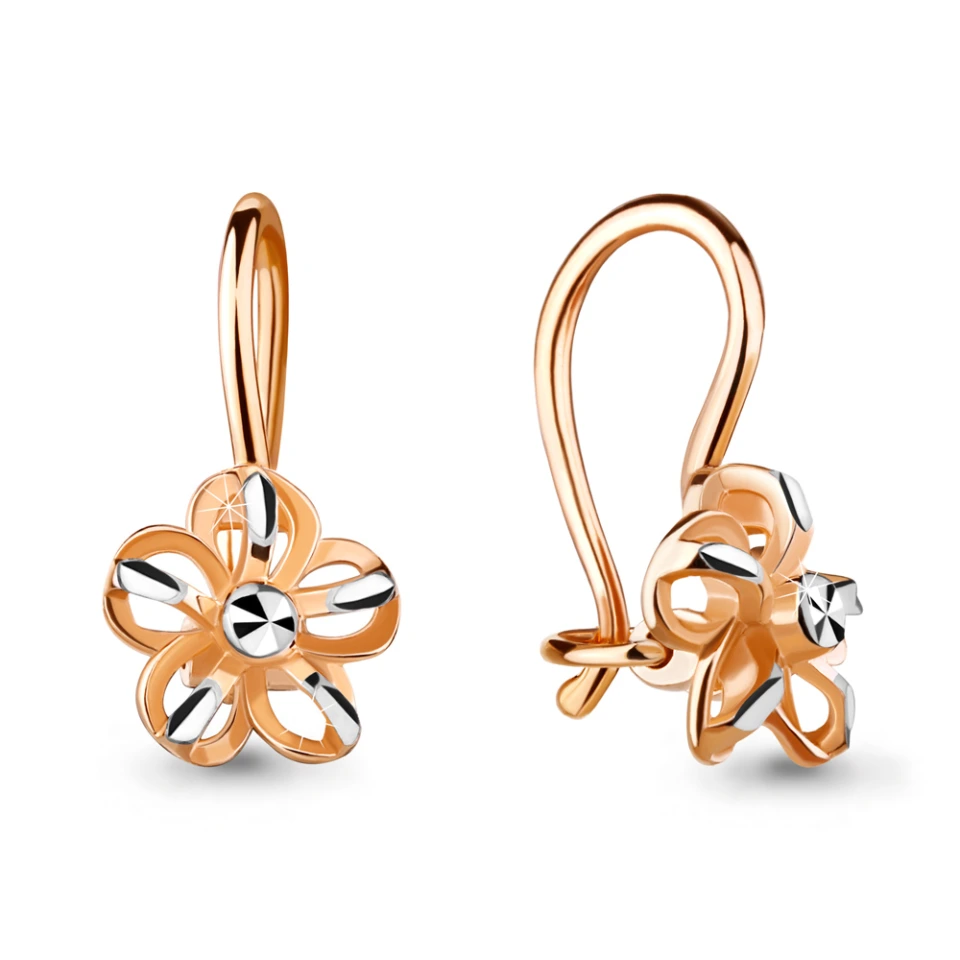 Серьги из красного золота 585 пробы