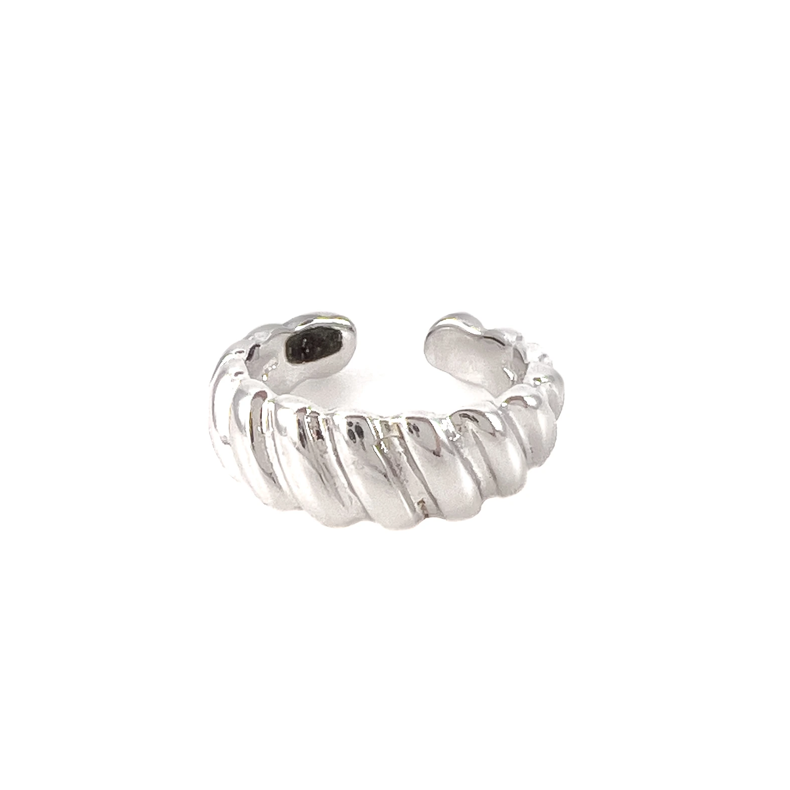 Серьга кафф из серебра
