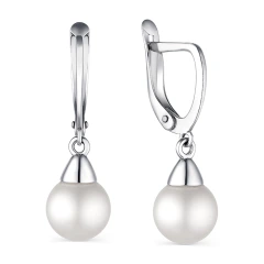 Серьги из серебра с жемчугом
