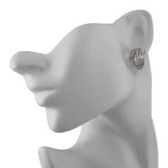 Серьги из серебра с фианитами